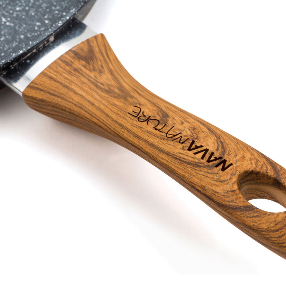 NAVA Nature 24 cm černá - nepřilnavá žulová pánev