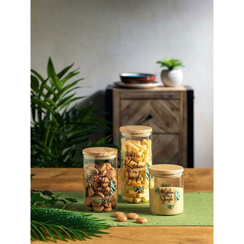 TOGNANA Jungle 0,75 l - sklenený pohár / nádoba na sypké produkty s vekom