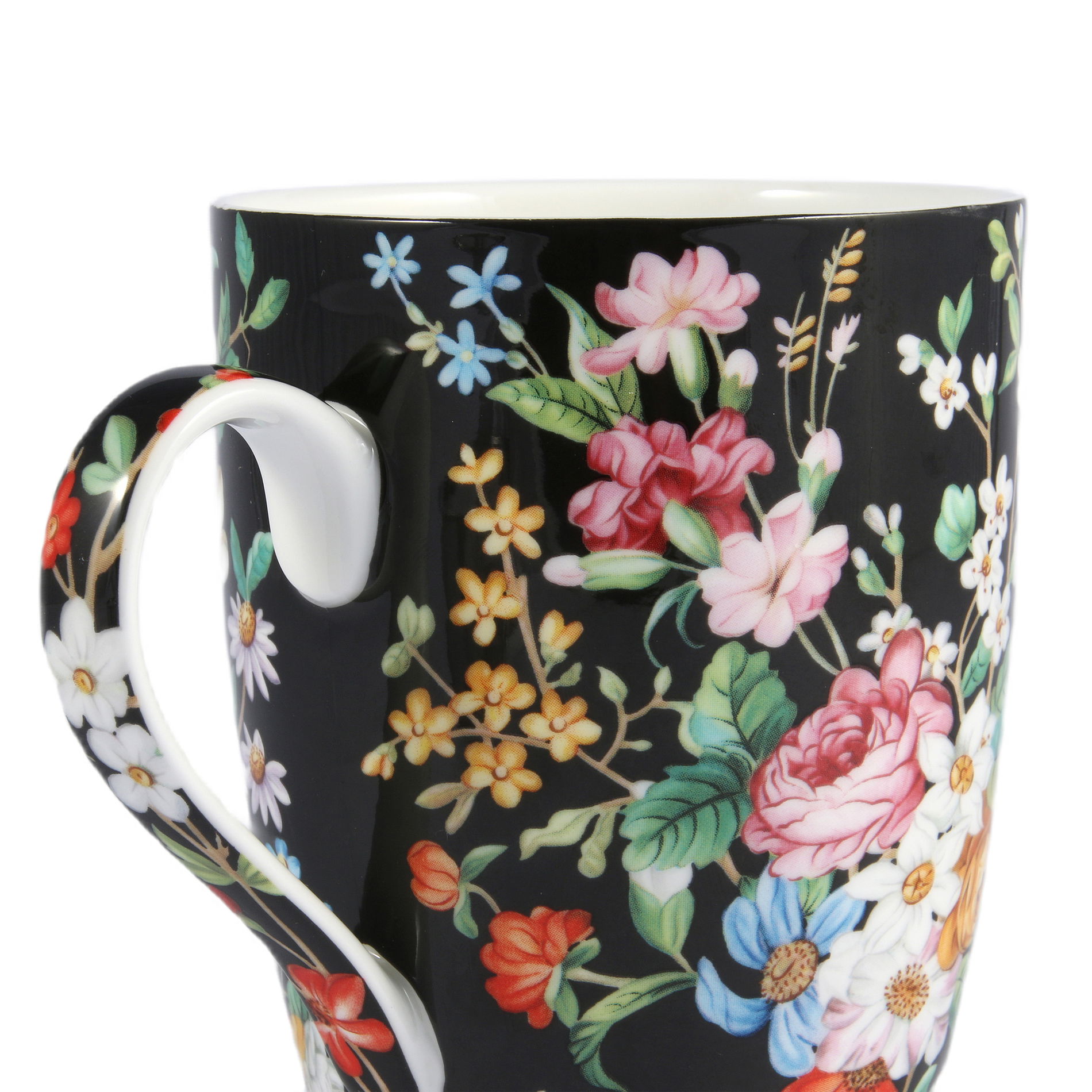 Kubek porcelanowy z zaparzaczem i pokrywką 450 ml
