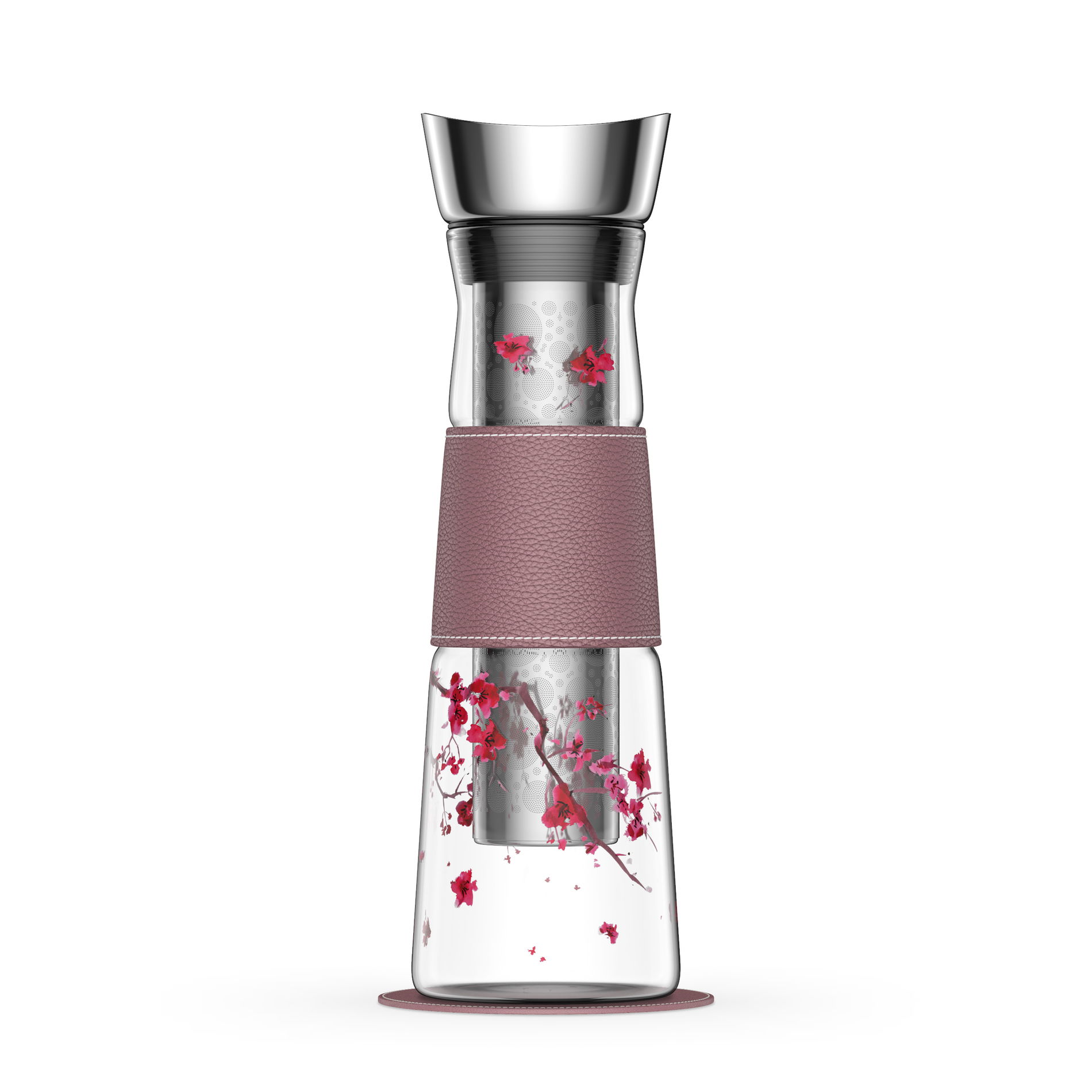 EIGENART Eve Cherry Blossom 1,25 l červená - skleněná karafa s varnou konvicí