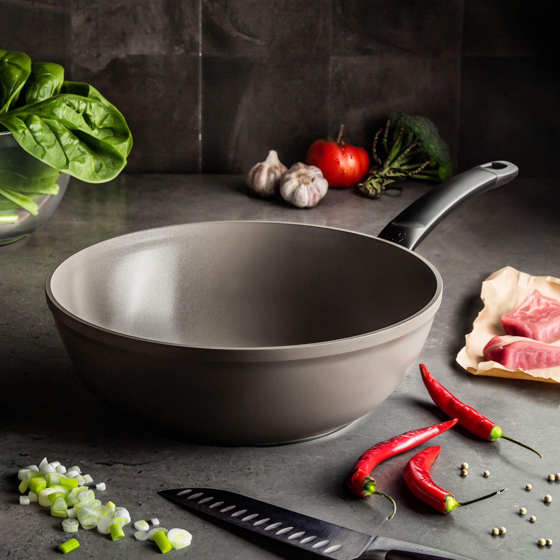 FISSLER Ceratal Classic 30 cm - patelnia / wok ceramiczny nieprzywierający