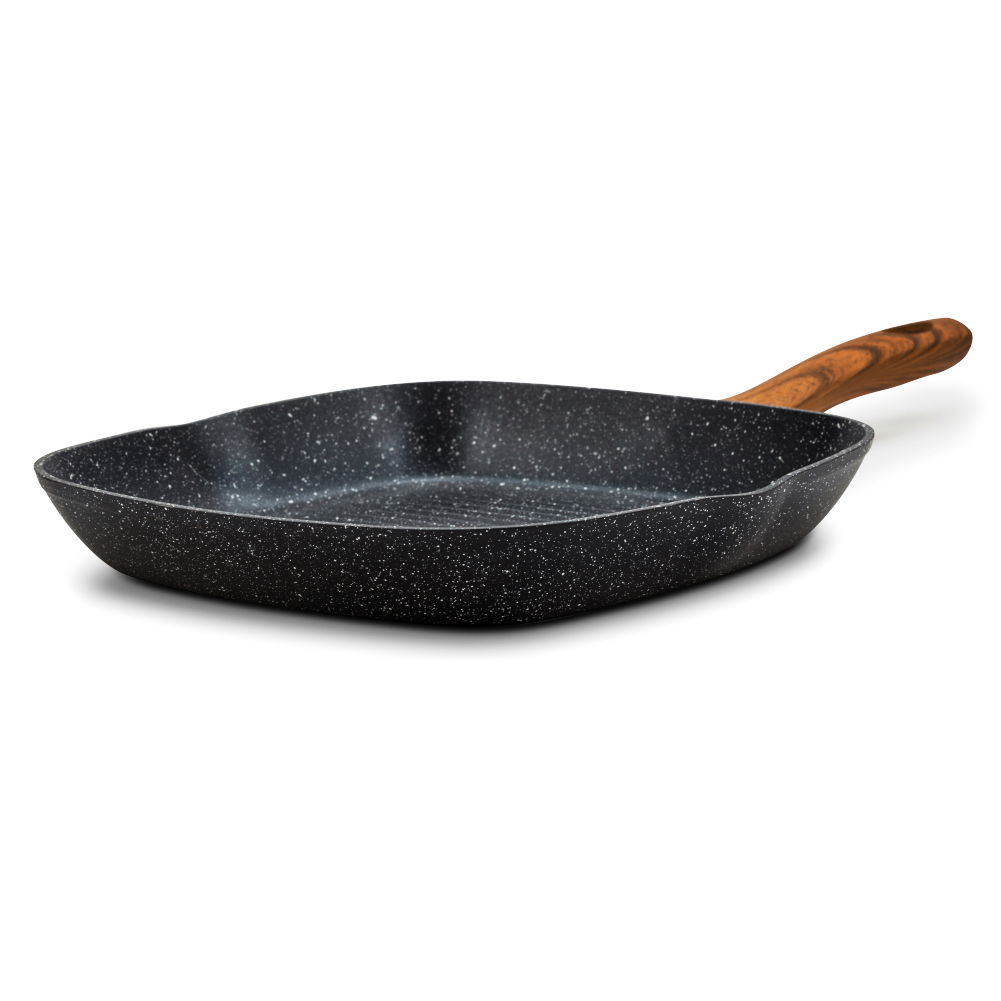 NAVA Nature 28 x 28 cm czarna - patelnia grillowa aluminiowa