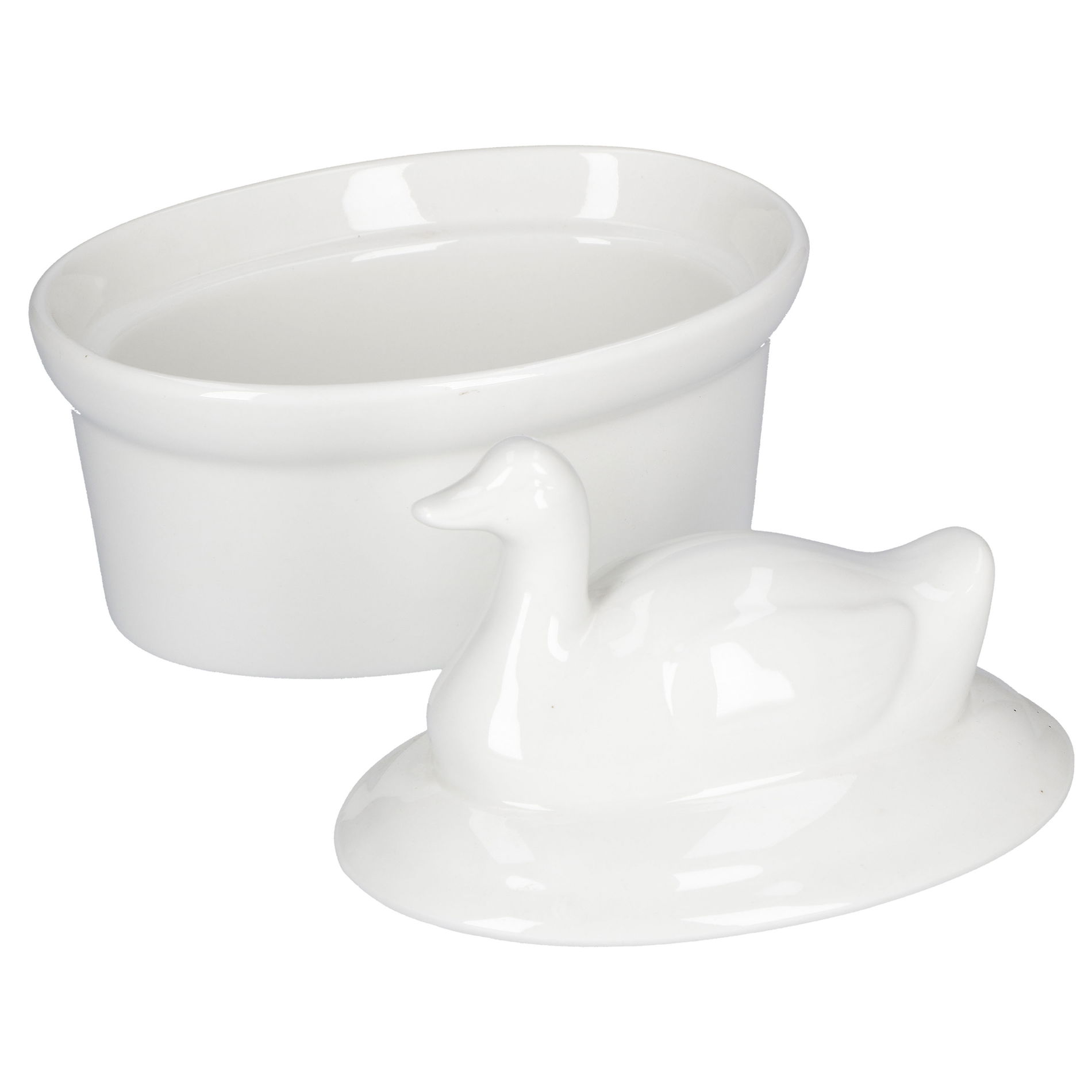 LA PORCELLANA BIANCA Terrine 10 x 7 cm - pečicí nádoba odolná vůči teplu z porcelánu