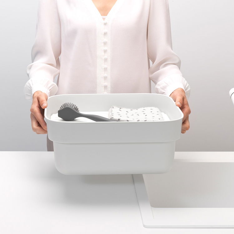 BRABANTIA SinkSide szara - suszarka z miską do naczyń plastikowa
