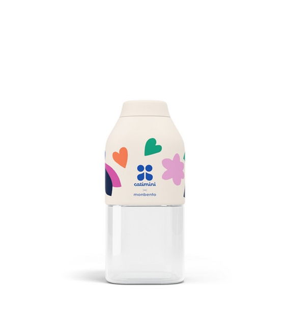 MONBENTO S Positive Catimini Cream Paper Cut 0,33 l - tritanová vodná fľaša