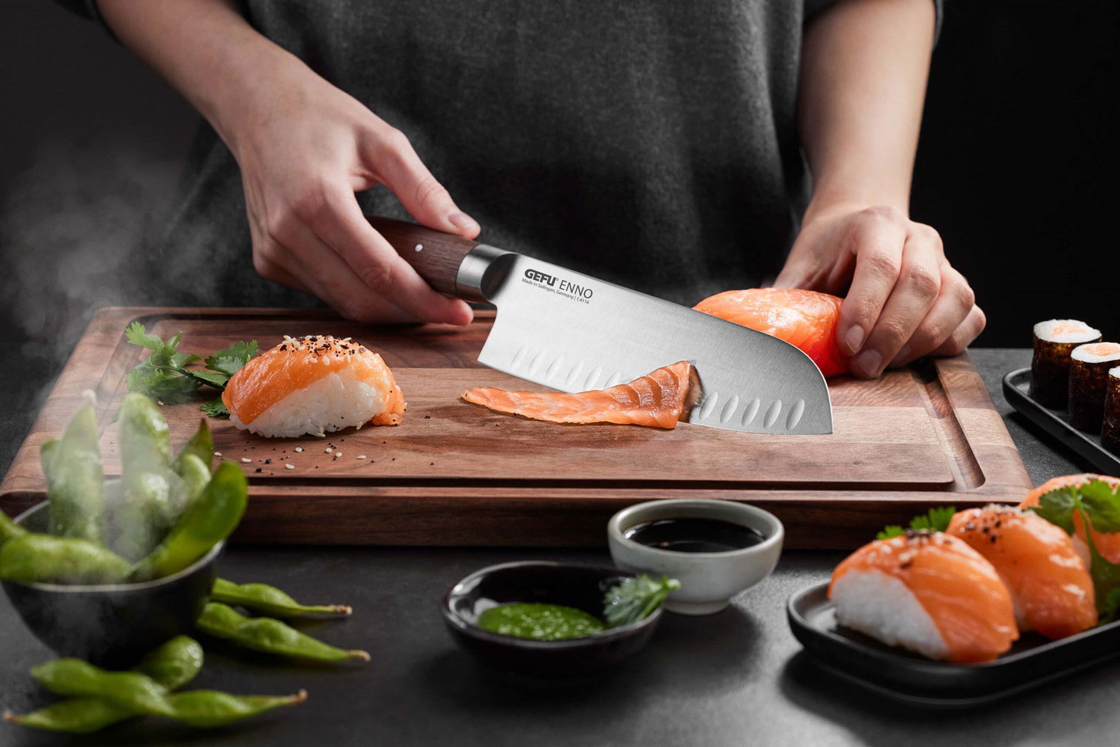 GEFU Enno 18 cm - Santoku nôž z nerezovej ocele