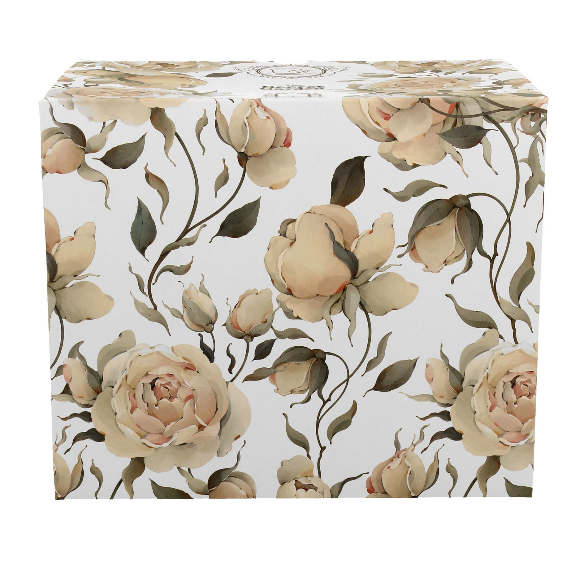 Veľký porcelánový hrnček DUO THE SECRET GARDEN ENGLISH ROSES WHITE 1000 ml