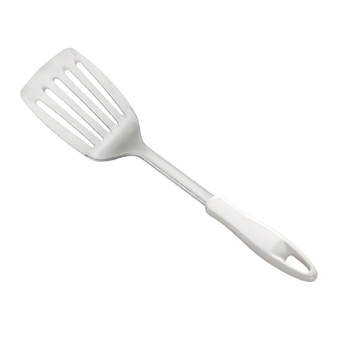 TESCOMA Presto 23 cm bílá - prolamovaná nerezová obracečka