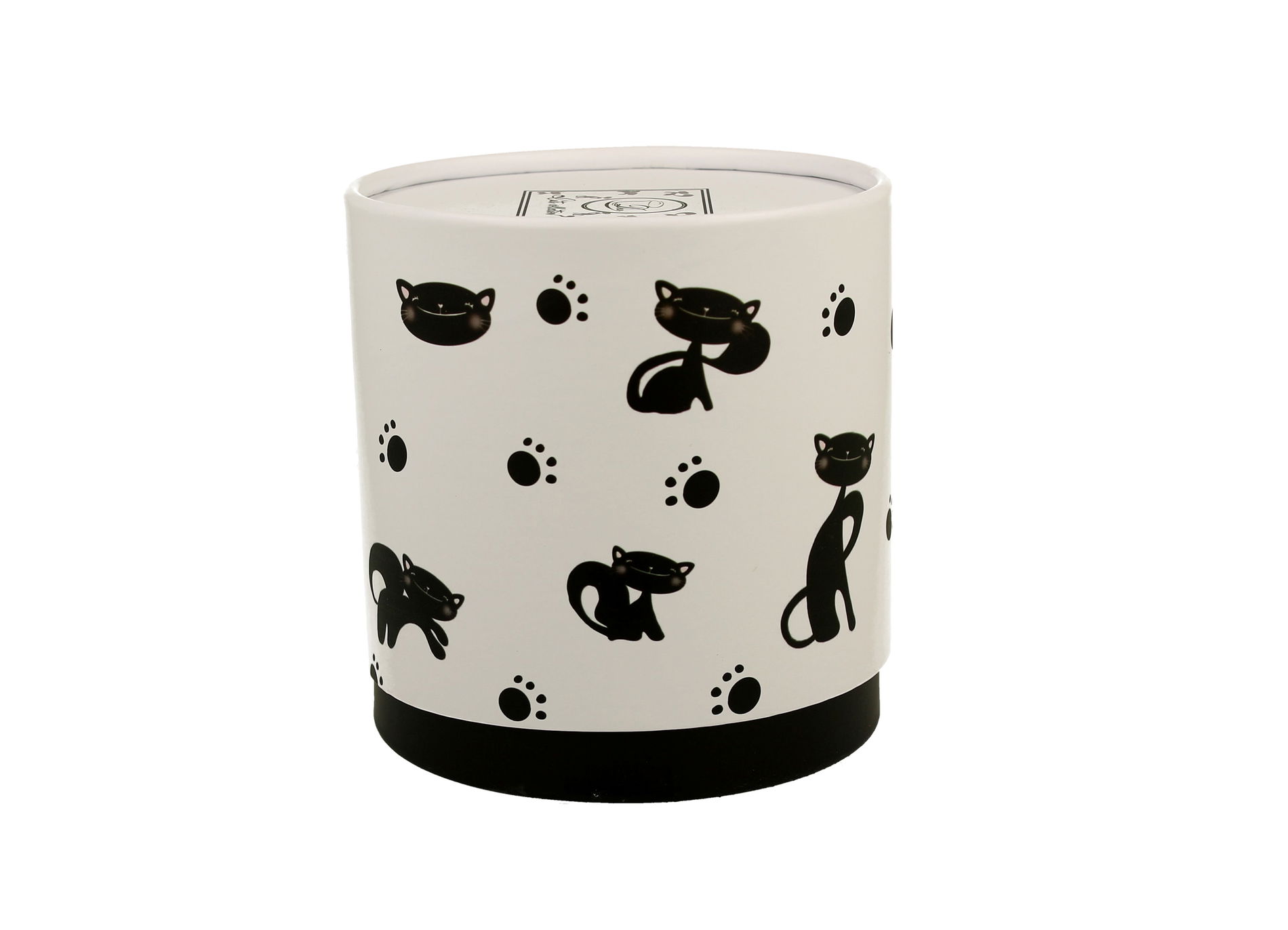 Kubek porcelanowy z zaparzaczem DUO ANIMALS KOTY CZARNE 350 ml