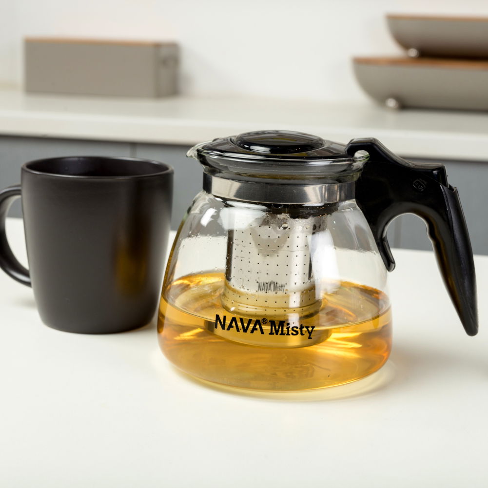 NAVA Misty 0,9 l - sklenený čajový kanvica s čajovým infúzerom