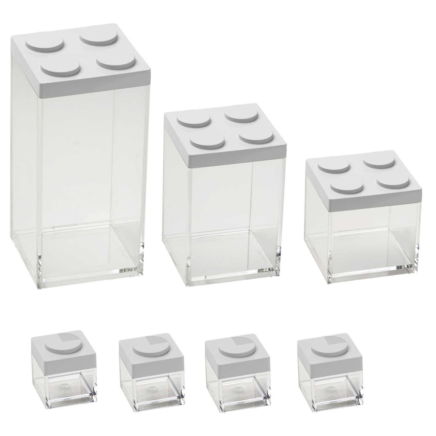 Pojemniki na żywność akrylowe OMADA BRICKSTORE HIGH BIAŁE 7 szt. Pojemniki na żywność akrylowe OMADA BRICKSTORE HIGH BIAŁE 7 szt.