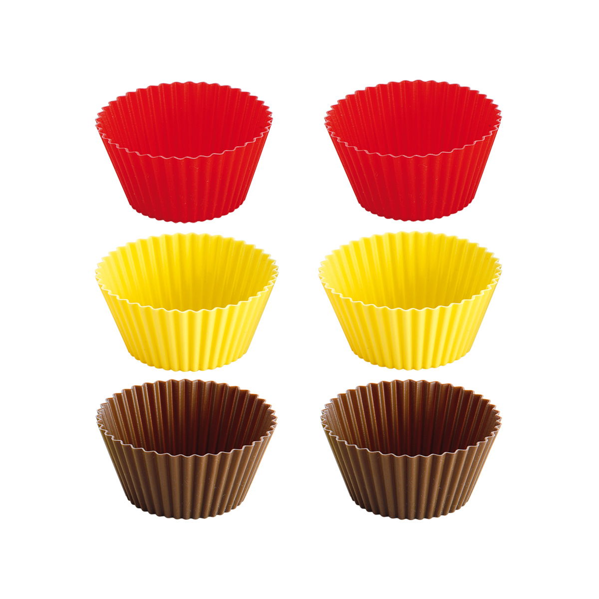 TESCOMA Delicia 6 ks. viacfarebné - silikónové formičky na pečenie muffinov a košíčkov