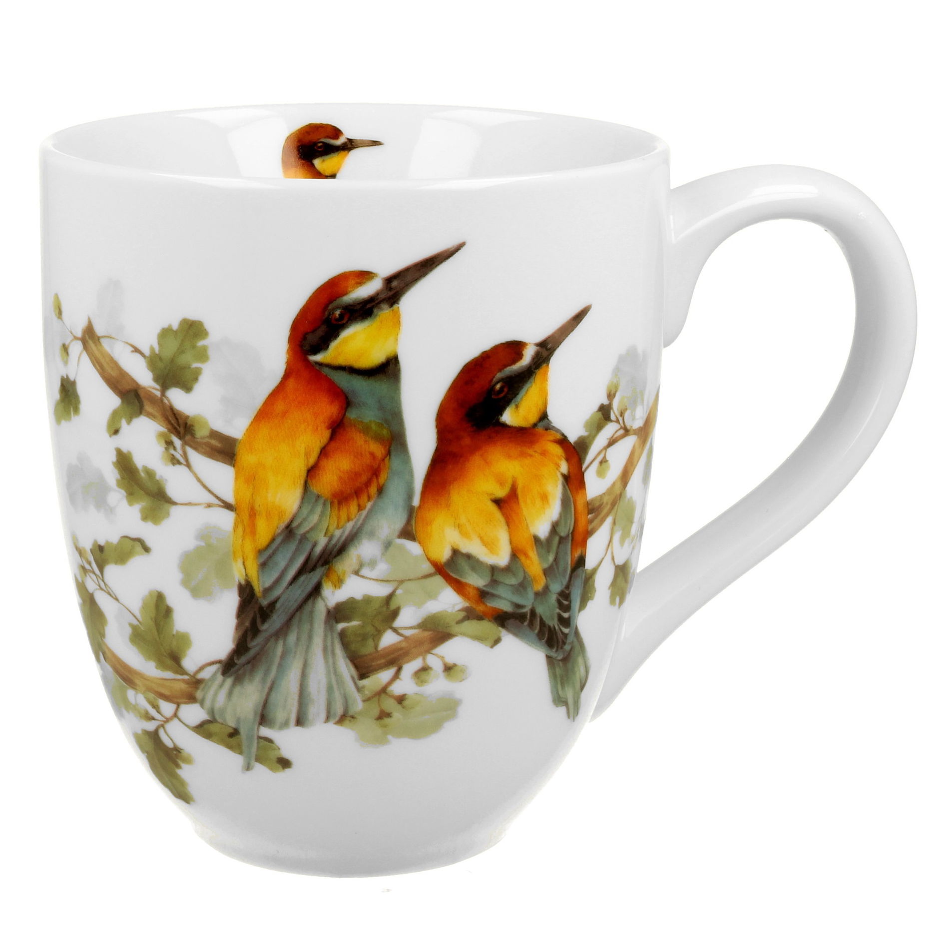 Veľký porcelánový hrnček DUO ANIMALS VTÁČÍ SVET ŽELVY 1000 ml