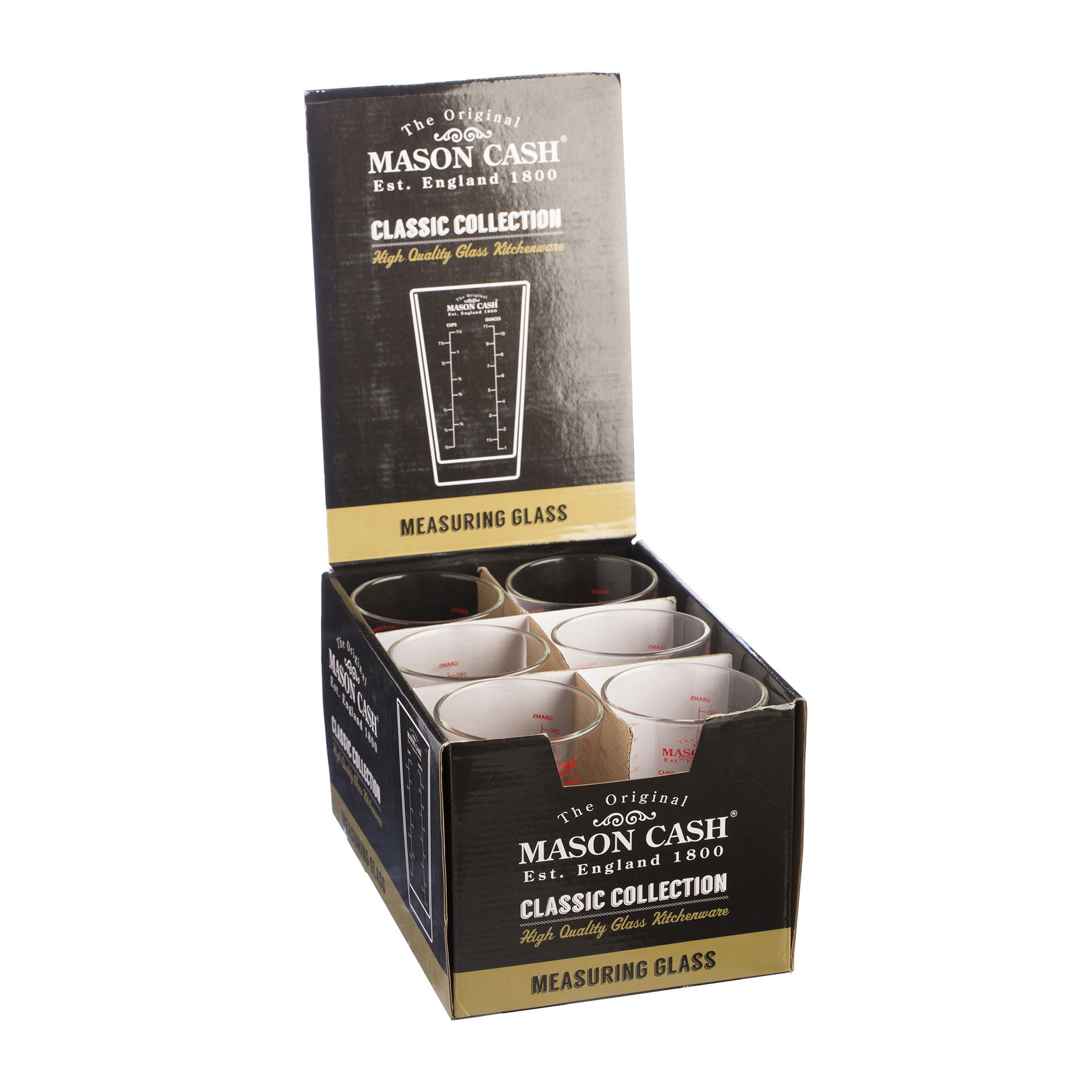 Skleněná kuchyňská odměrka MASON CASH RED 0,3 l