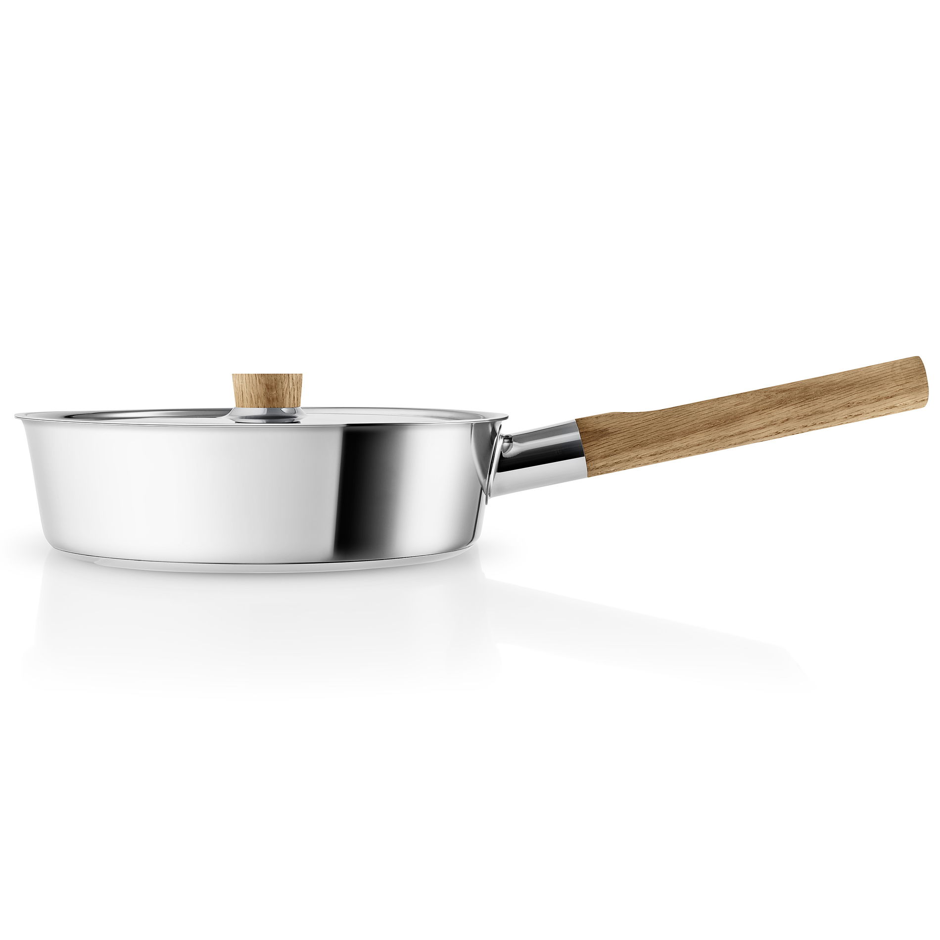 EVA SOLO Nordic Kitchen 24 cm - nepřilnavá pánev s nerezovým poklicem
