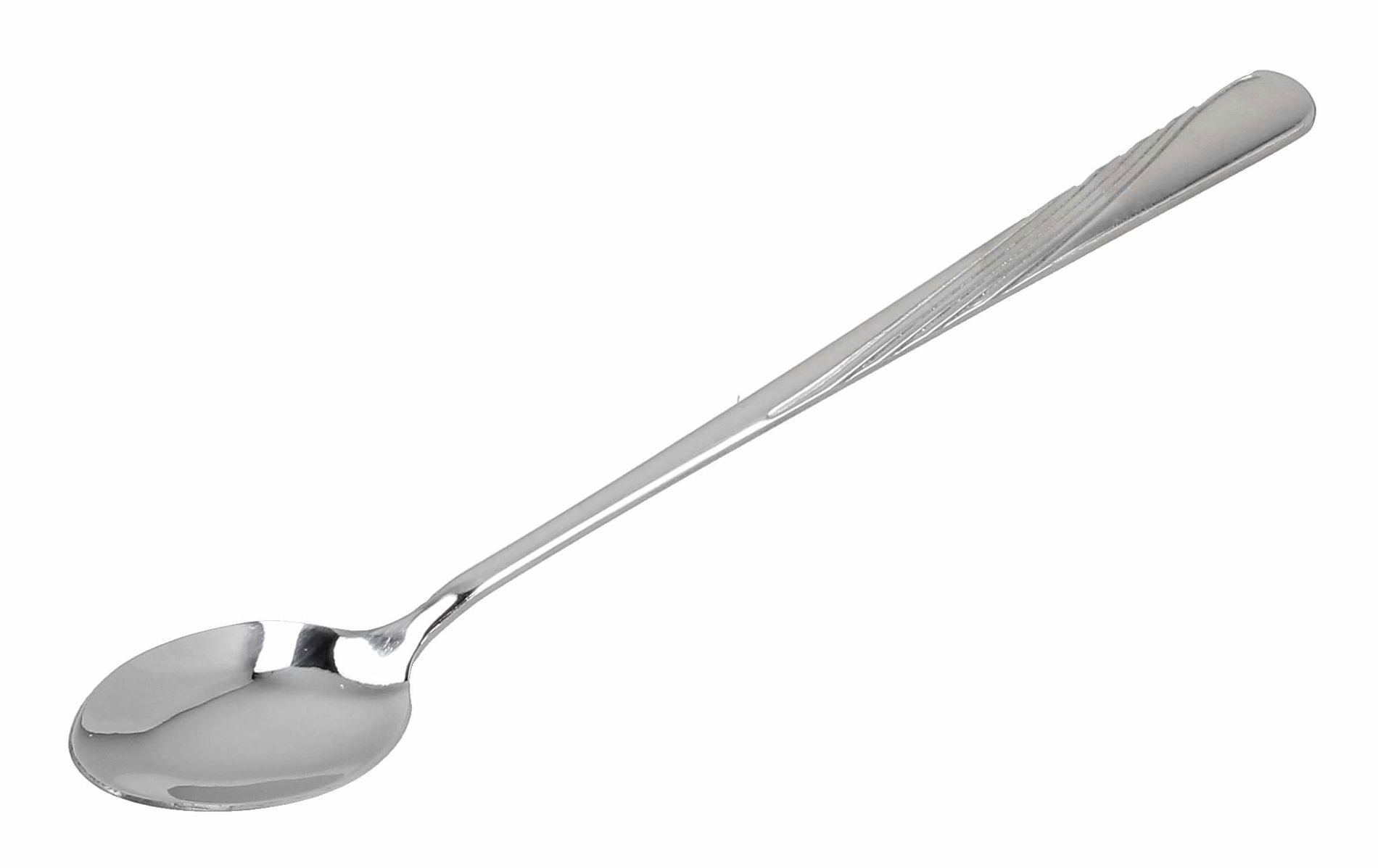 Nerezová, koktejlová lžička na kávu latté a zmrzlinu AMAZON 19 cm