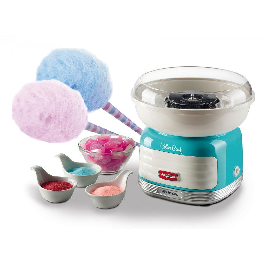 ARIETE Party Time Cotton Candy 500 W tyrkysová - stroj na cukrovou vatu 09 2973/01