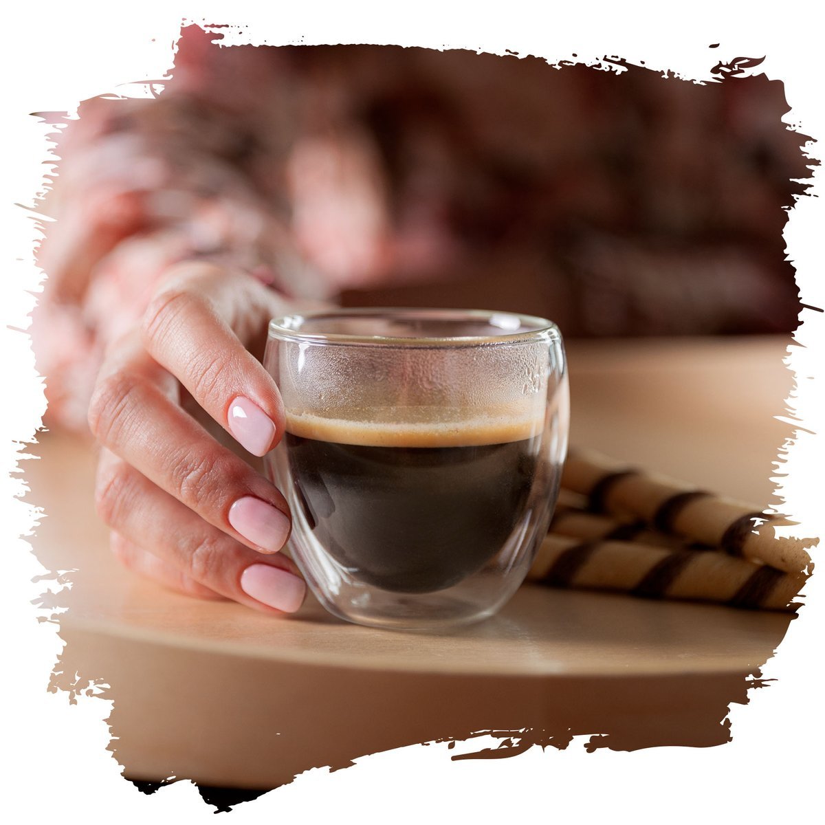 Dvoustěnná skleněná termo sklenice na espresso FLORINA MALACHIT 100 ml 2 ks
