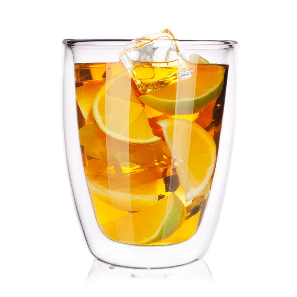 Termická sklenice na kávu a čaj s dvojitou skleněnou stěnou THERMAL CUP 330 ml