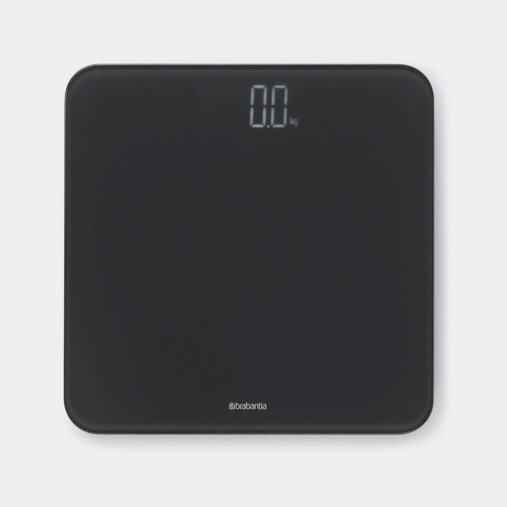 BRABANTIA ReNew 30 x 30 cm čierna - elektronická sklenená kúpeľňová váha
