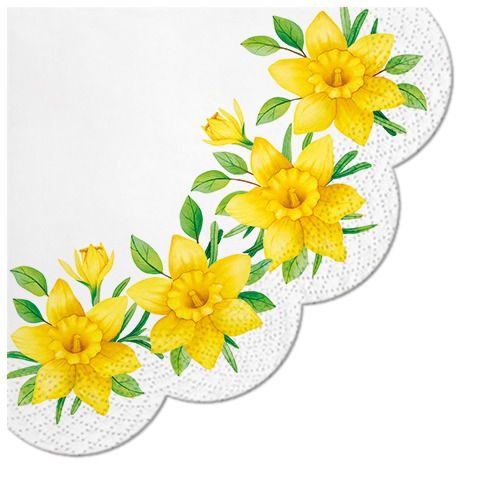 Serwetki papierowe dekoracyjne PAW DAFFODILS IN BLOOM 12 szt. Serwetki papierowe dekoracyjne PAW DAFFODILS IN BLOOM 12 szt.
