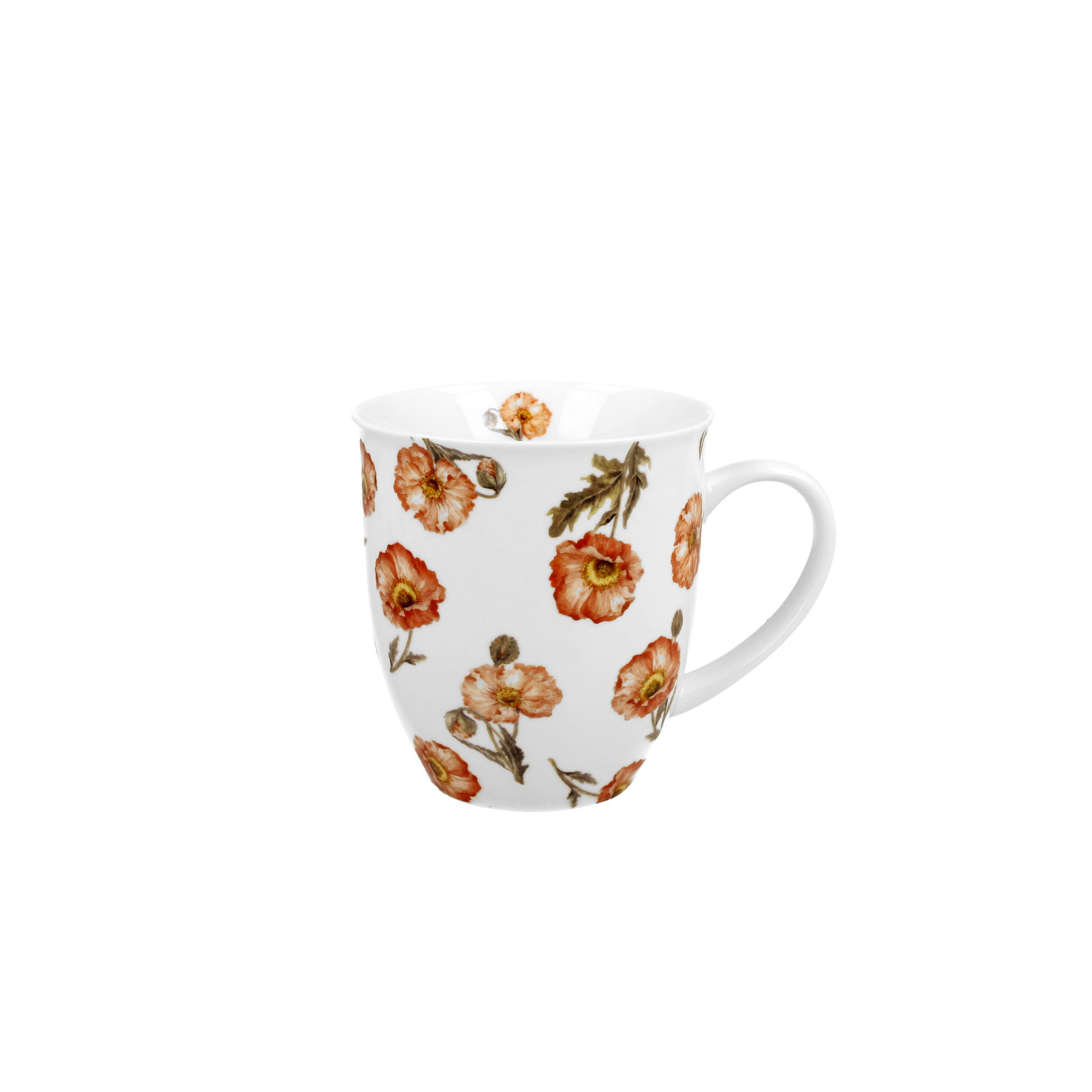 Kubek porcelanowy z puszką na herbatę DUO WILD POPPIES 400 ml