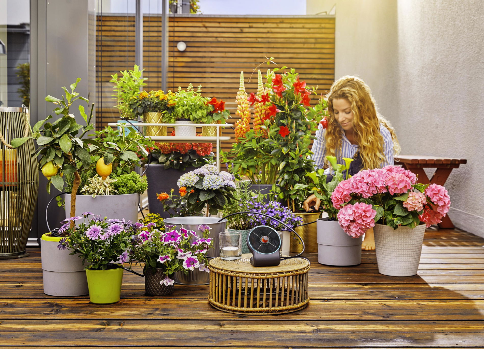 GARDENA Aqua Bloom Set 57 el. čierny - automatický zavlažovací systém