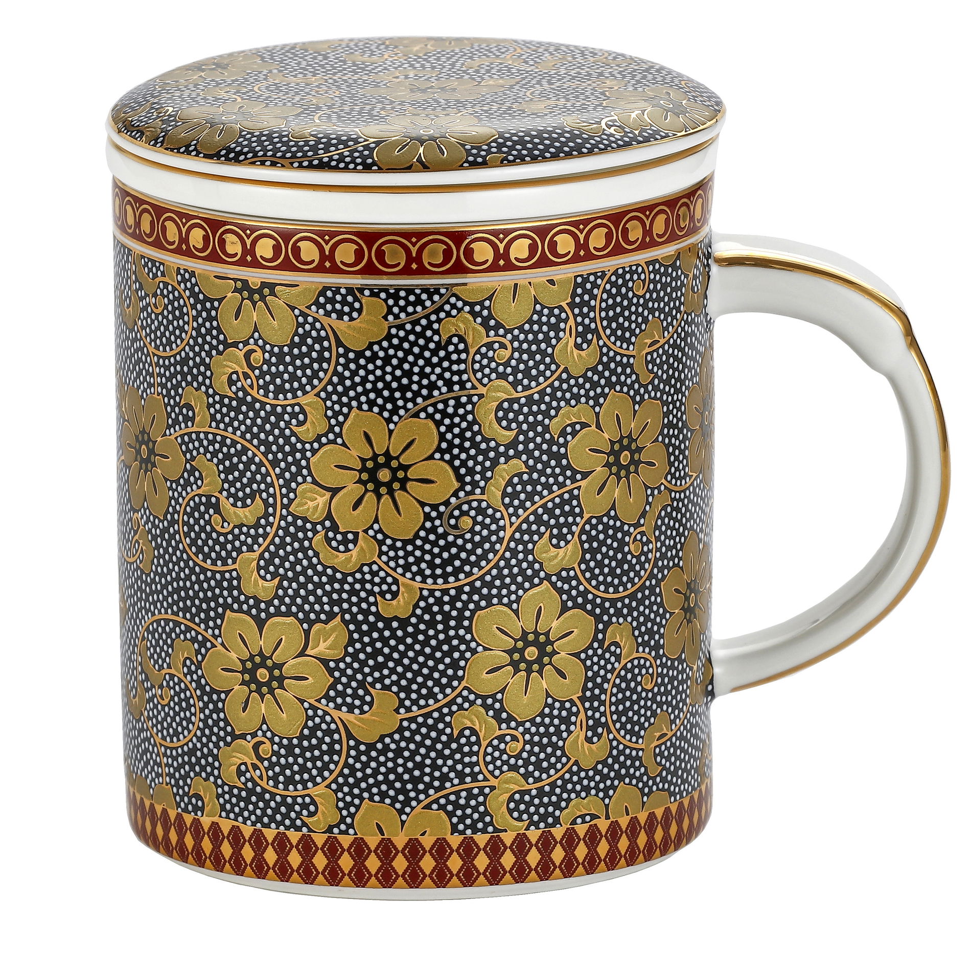 Porcelánový hrníček s konvičkou a víčkem 500 ml