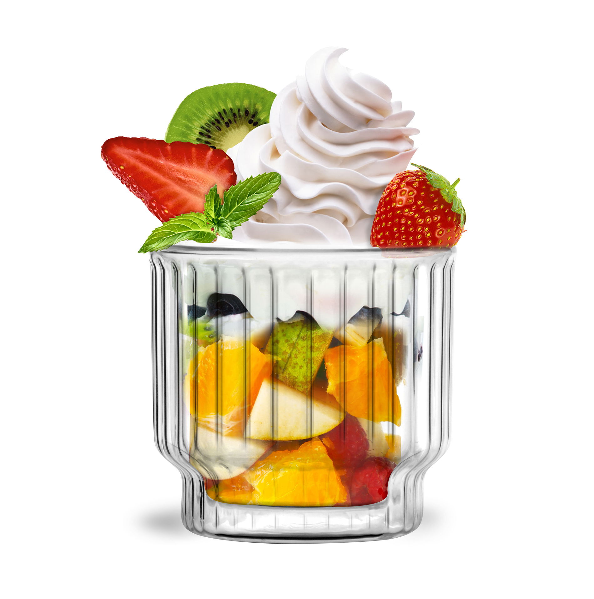 VIALLI DESIGN Lungo 260 ml 2 ks – skleněné termopoháry na zmrzlinu a dezerty s dvojitou stěnou