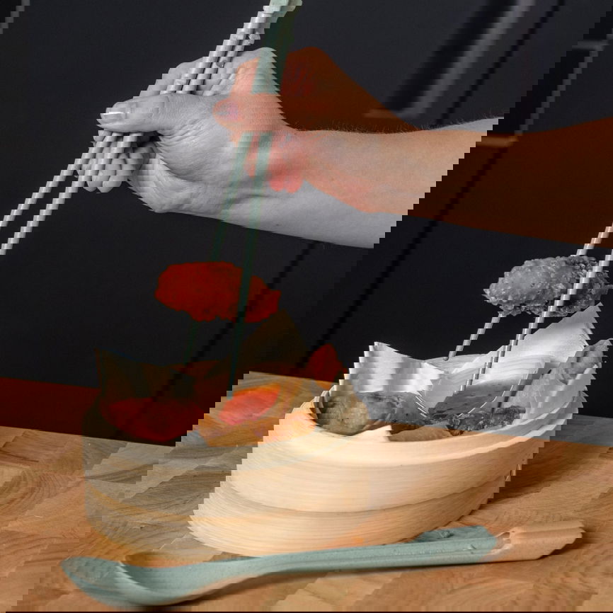 KOZIOL Dynasty 3 el. - hůlky na rýži a sushi se lžičkou