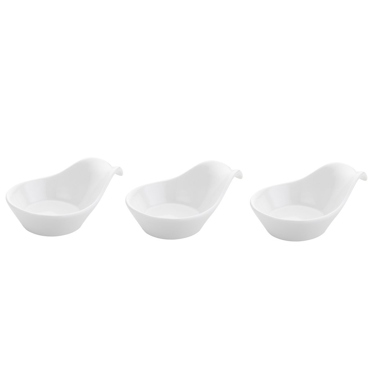 Misky na omáčky a občerstvenie s držadlom FLORINA ALTA 3 ks porcelánové