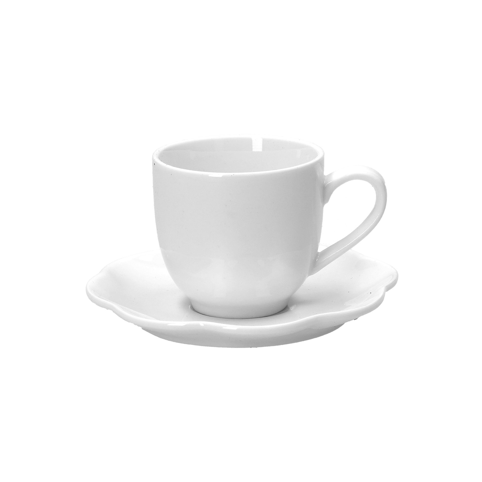 LA PORCELLANA BIANCA Villadeifiori 85 ml 6 ks. - porcelánové espresso šálky s podšálky