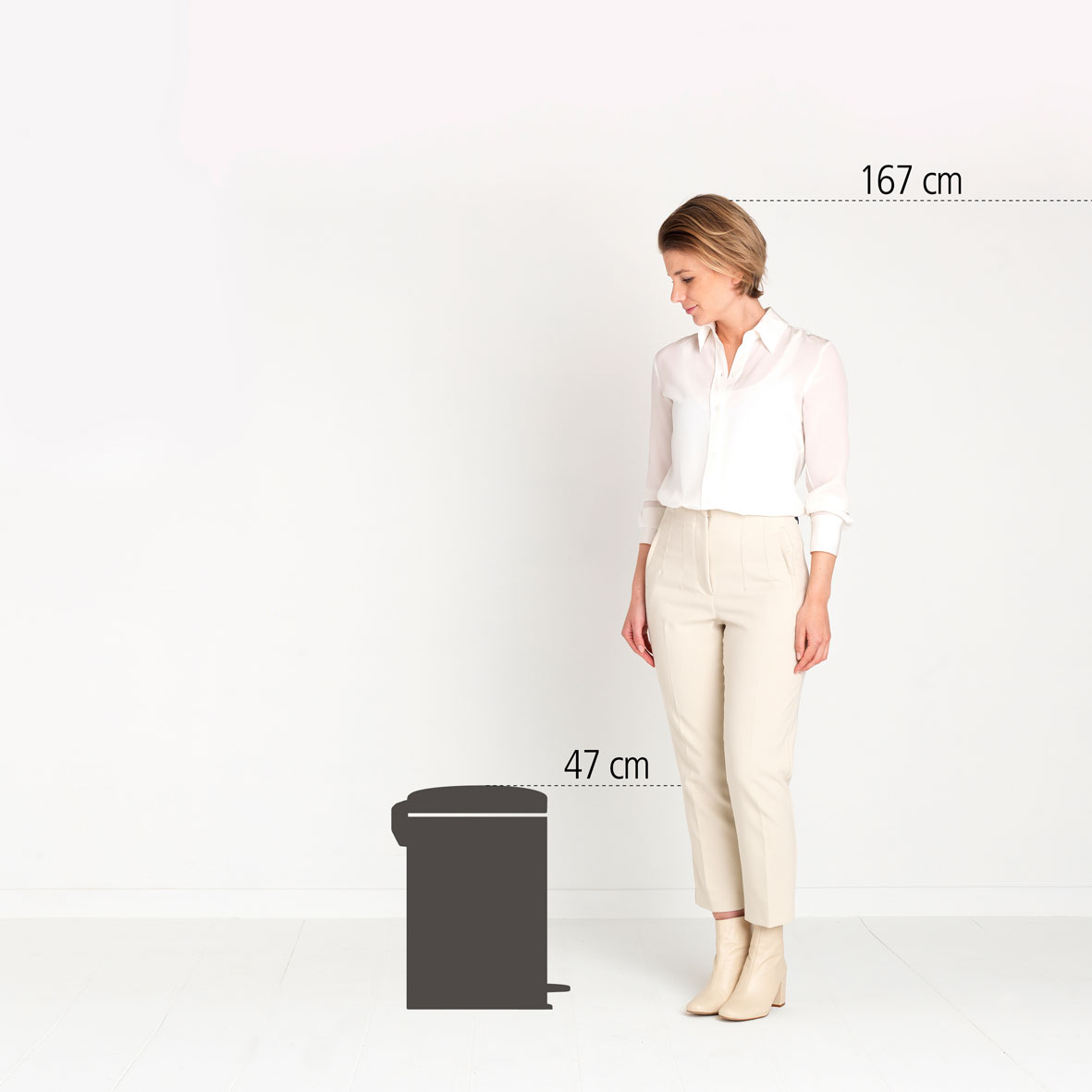 BRABANTIA Newicon 20 l - kosz na śmieci ze stali nierdzewnej z pedałem