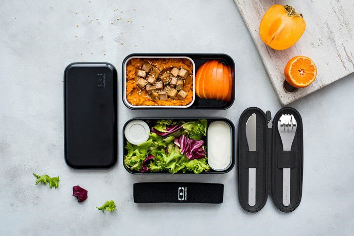 MONBENTO Slim Nest 3 szt. - sztućce turystyczne / do lunchboxa w etui