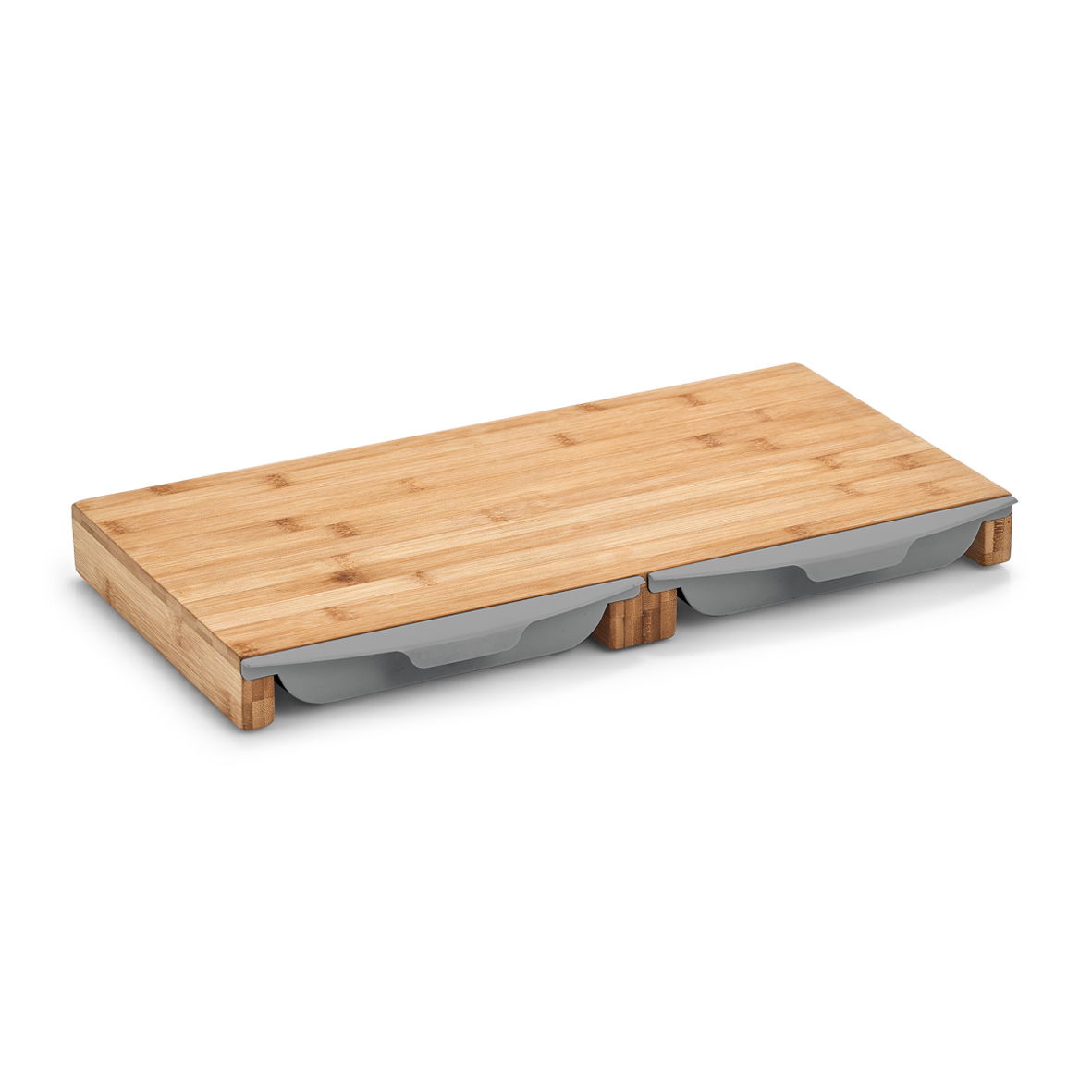 ZELLER Bamboo 50 x 28,5 cm - bambusové kuchyňské prkénko s nádobami na potraviny