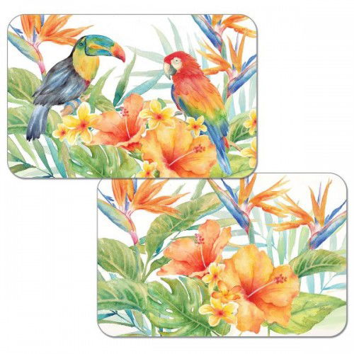 Plastová podložka na stůl CALA HOME TROPICAL BIRDS vícebarevná 43 x 28,5 cm