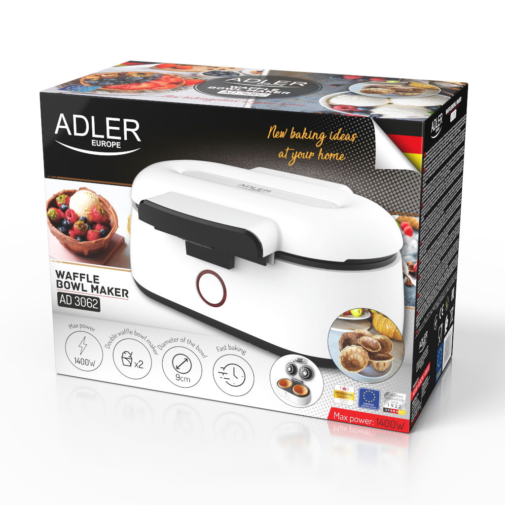 ADLER AD 3062 1400 W - pekač na vaflové misky