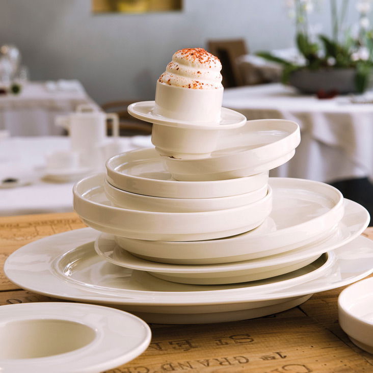 PORCELANA RAK Nordic 24 cm biały - talerz obiadowy płytki porcelanowy