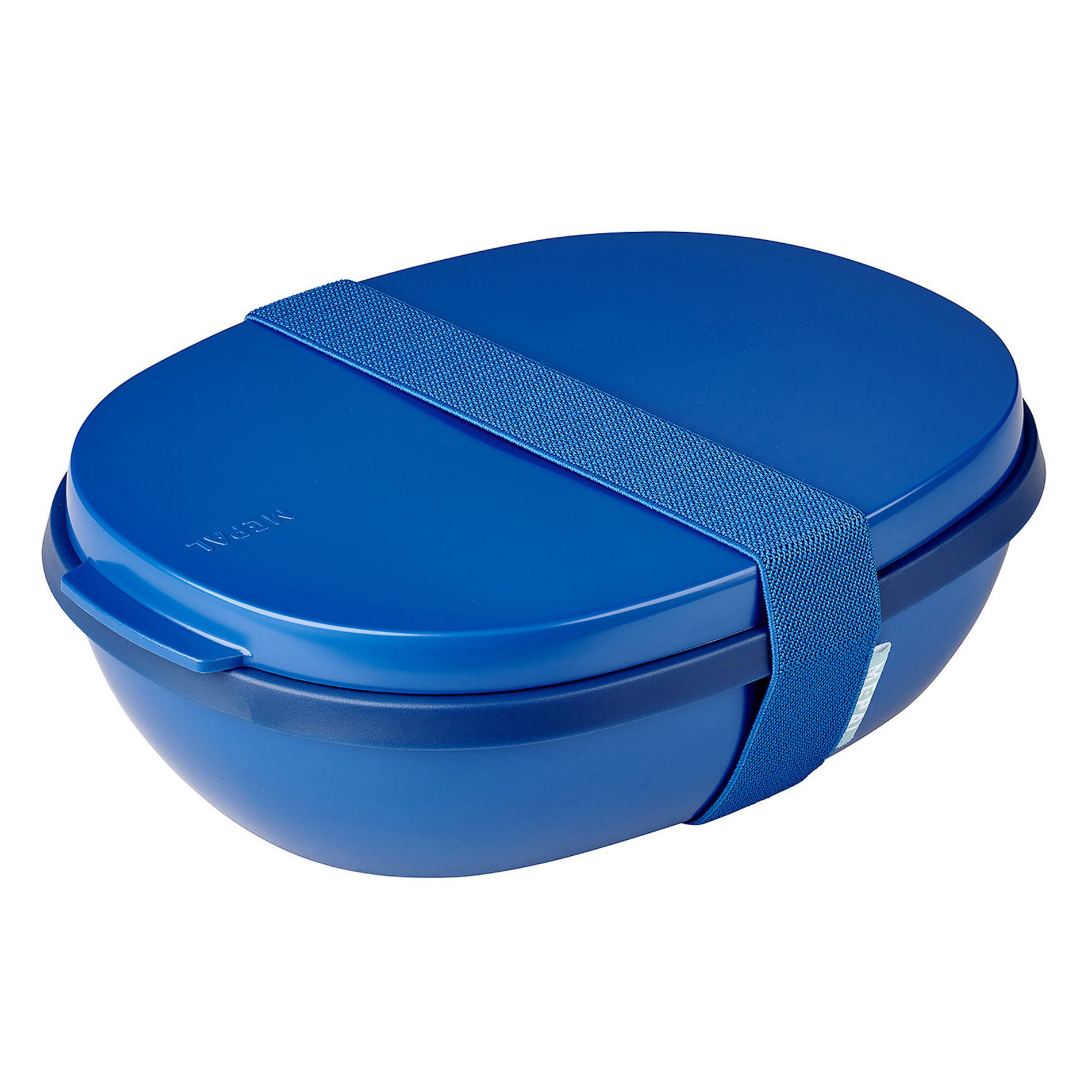 MEPAL Ellipse Duo Vivid Blue1,4 l - lunch box / śniadaniówka plastikowa dwukomorowa z pojemnikiem na sos