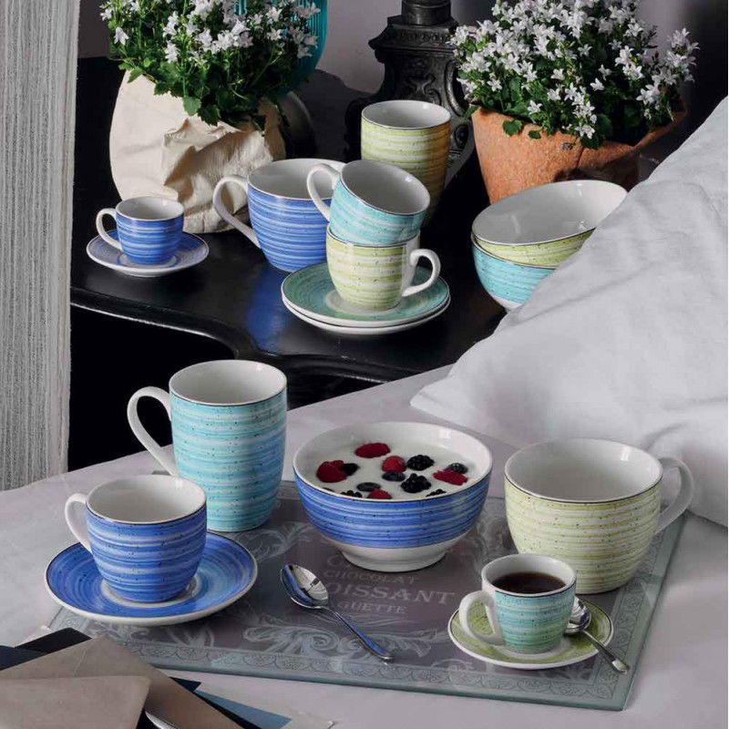 TOGNANA Bahamas 200 ml 6 ks. - šálky na kávu a čaj z porcelánu so spodkami