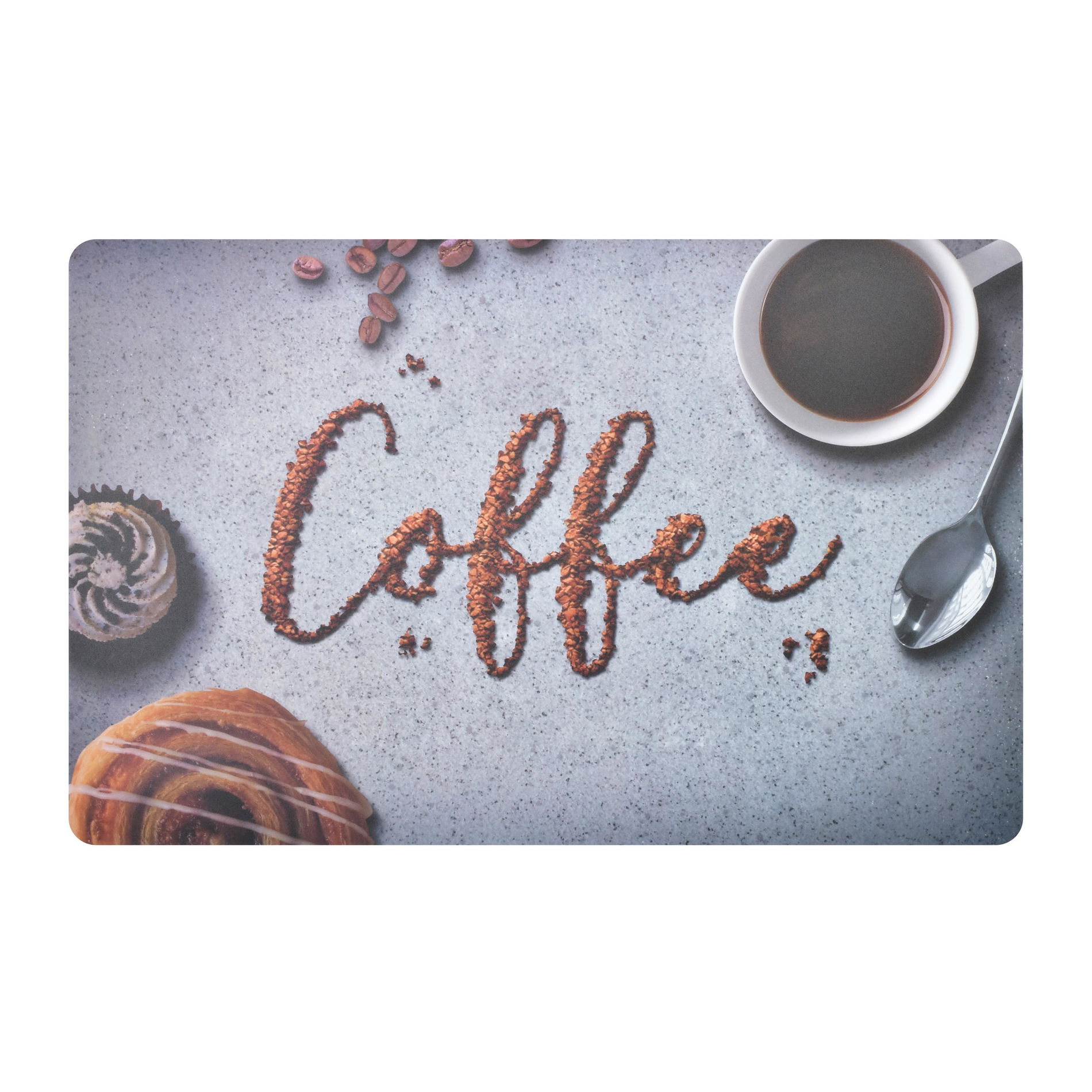 COOKINI BASIC KITCHEN COFFEE podložka na stůl / podložka na stůl z polypropylenu 43,5 x 28,2 cm