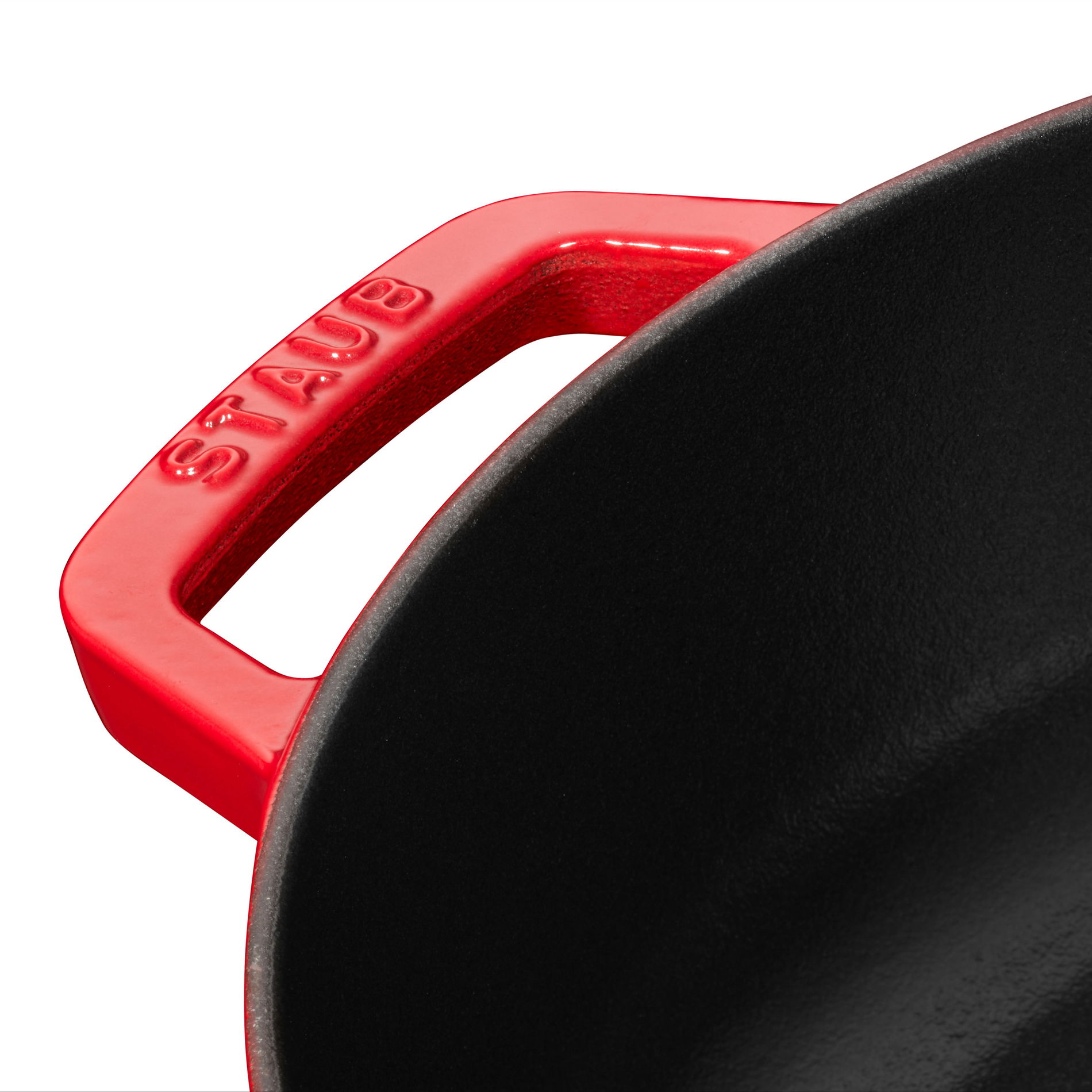 STAUB Stewing 28 cm červená - litinová pánev s poklicí