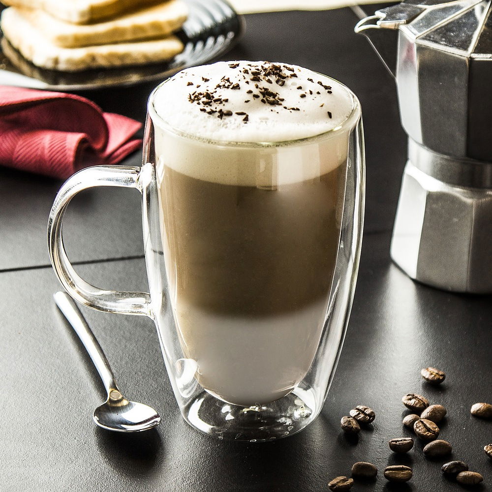 Termické sklenice na latte s dvojitými sklenenými stenami THERMAL CUP 430 ml 6 ks.