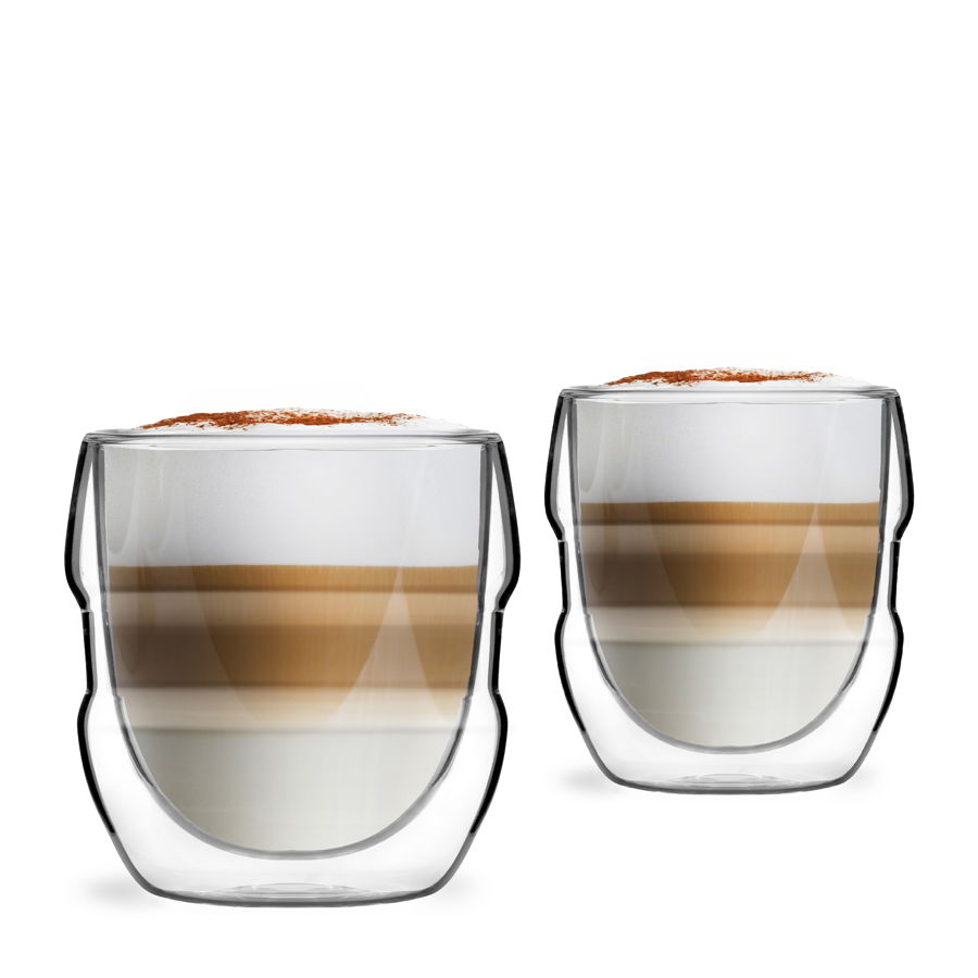 VIALLI DESIGN Sferico 250 ml 2 ks - dvoustěnné skleněné termo sklenice na kávu a čaj