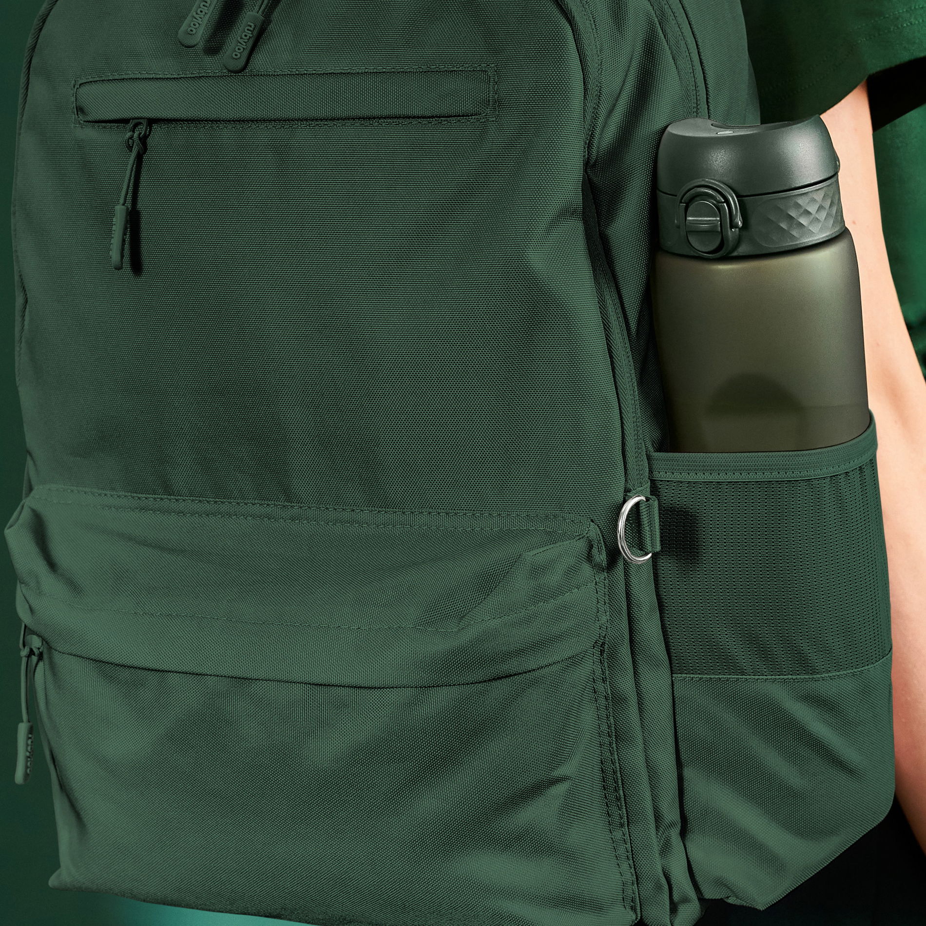 ION8 Recyclon Dark Green 1 l - fľaša / bidón na vodu a nápoje