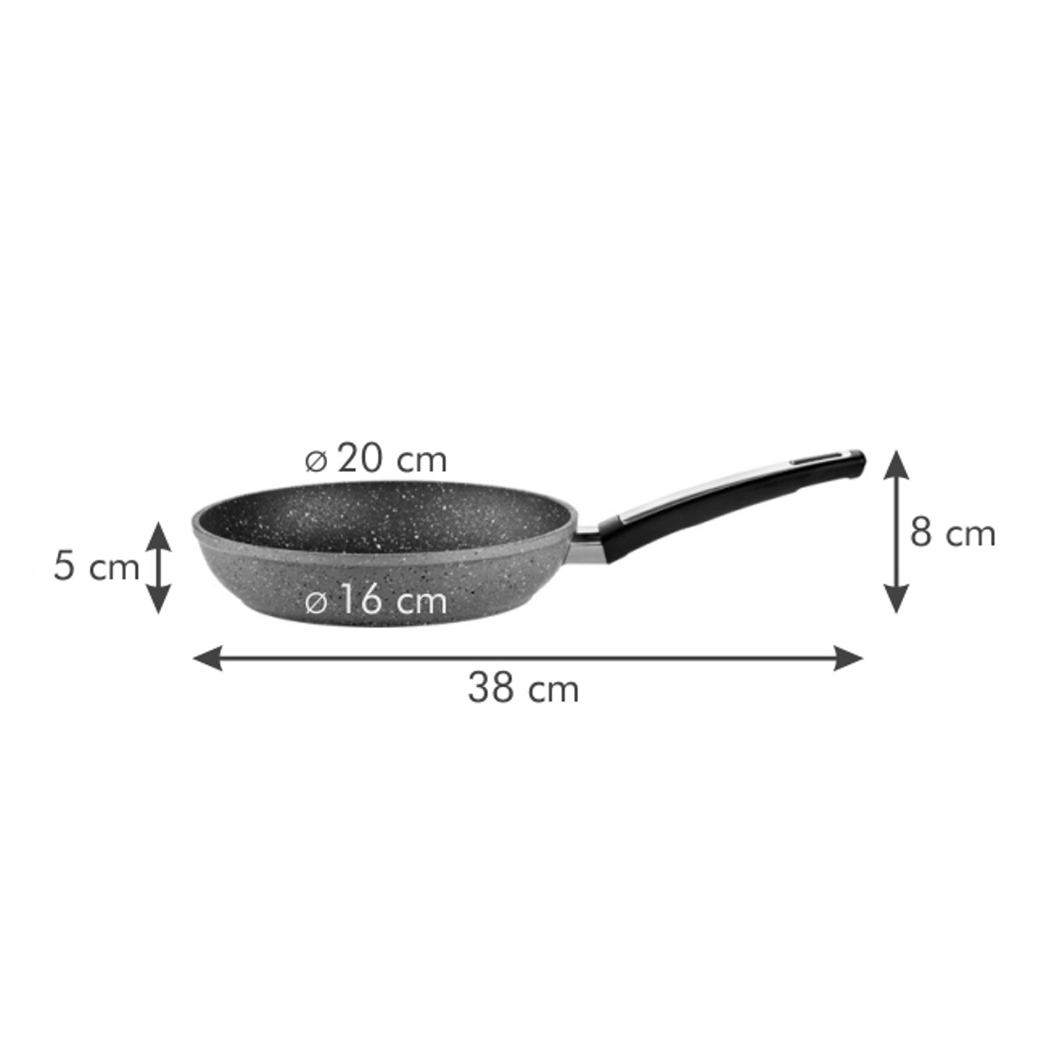 TESCOMA i-Premium Stone 20 cm šedá - nepřilnavá minerální pánev