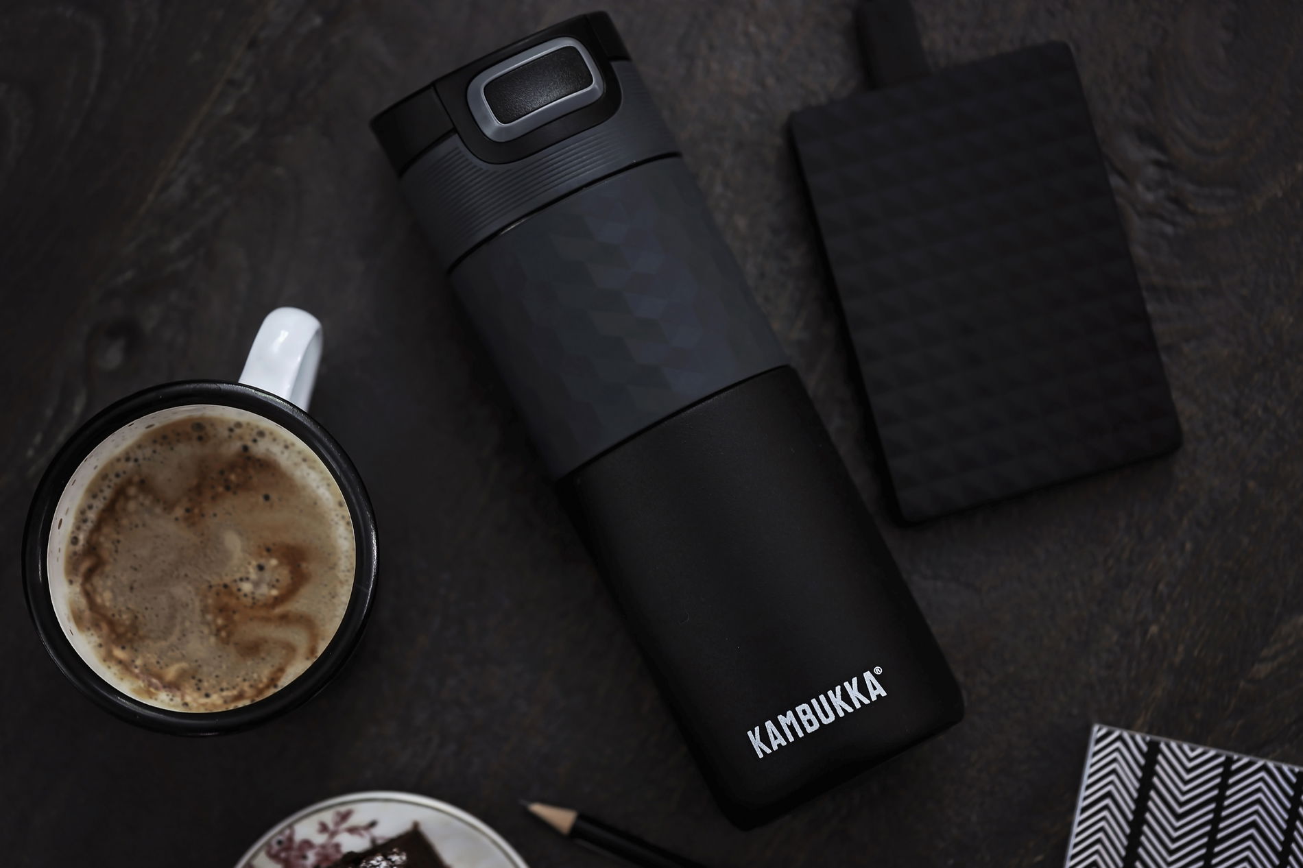 KAMBUKKA Etna Black Steel 500 ml czarny - kubek termiczny ze stali nierdzewnej