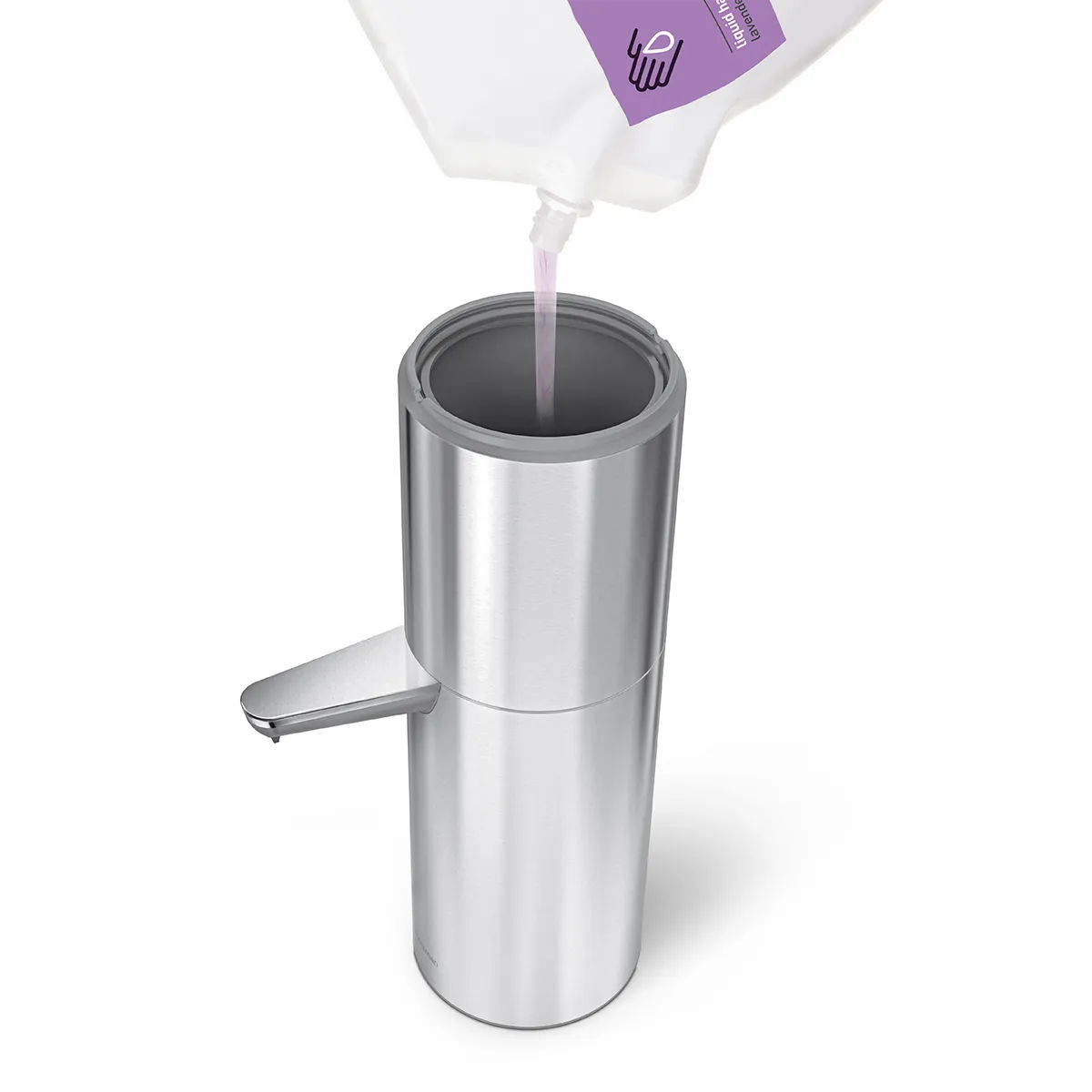 SIMPLEHUMAN - bezdotykový dávkovač tekutého mýdla z nerezové oceli