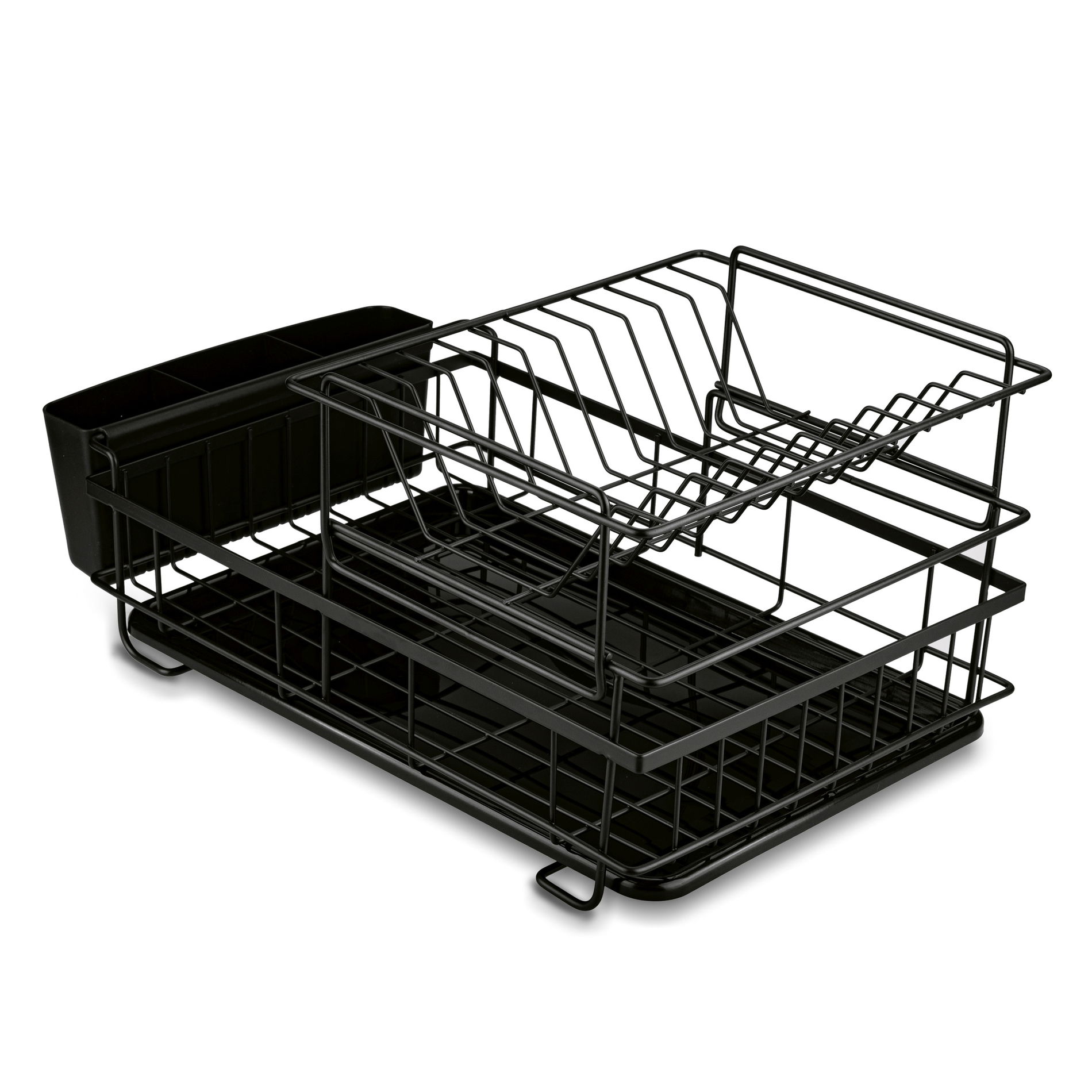 Suszarka do naczyń z pojemnikiem na sztućce metalowa TADAR 43 x 29,5 cm
