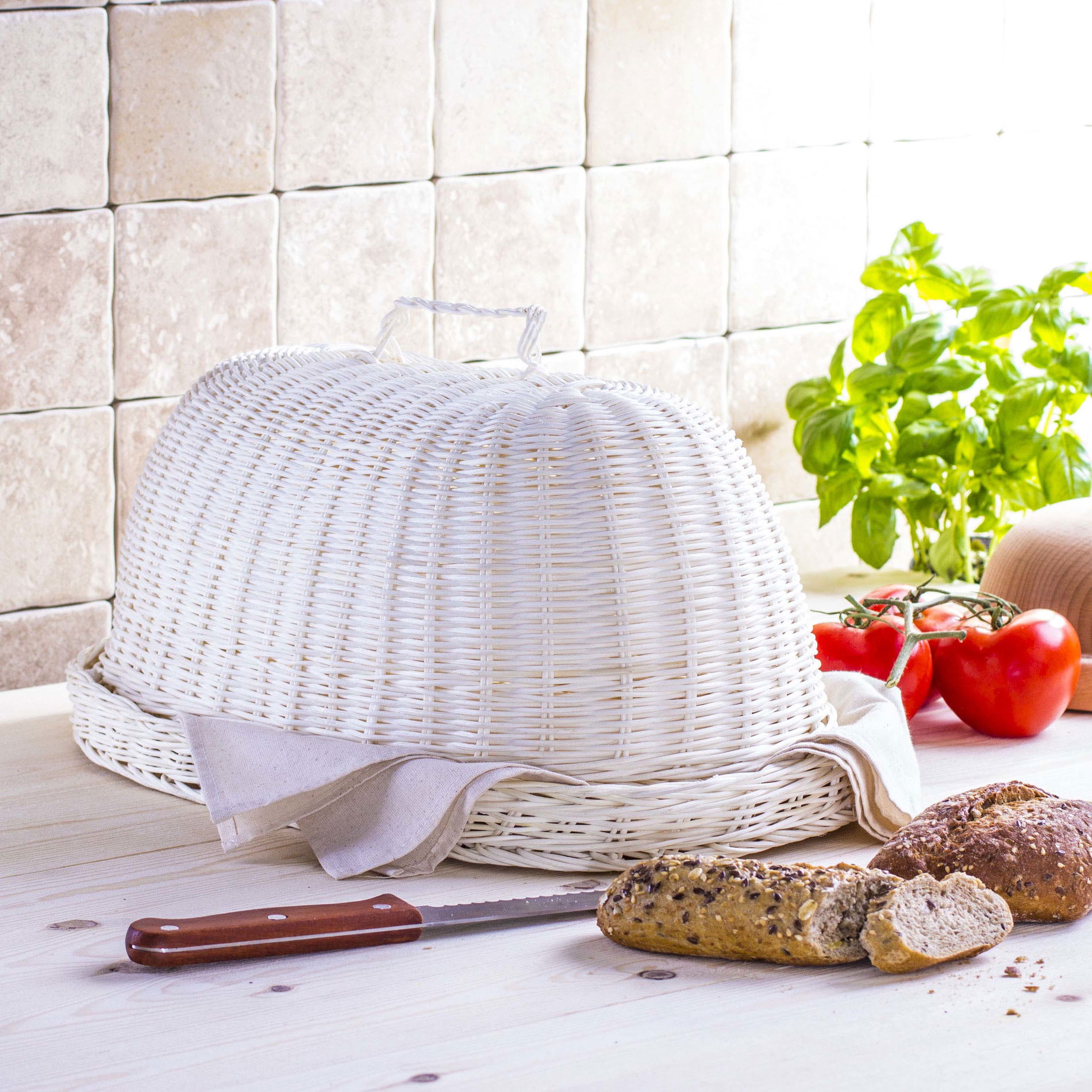 Wiklinový chlebník RATTAN OVAL HNEDÝ